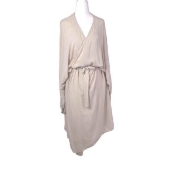 Listicle Cream Kimono Sleeve Wrap Tie Duster Large - Picture 2 of 9
